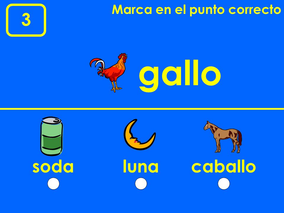 Marca en el punto correcto