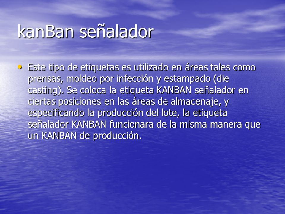 kanBan señalador