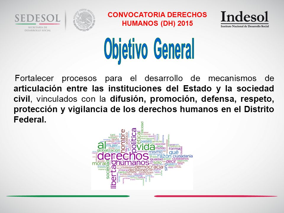 CONVOCATORIA DERECHOS HUMANOS (DH) 2015