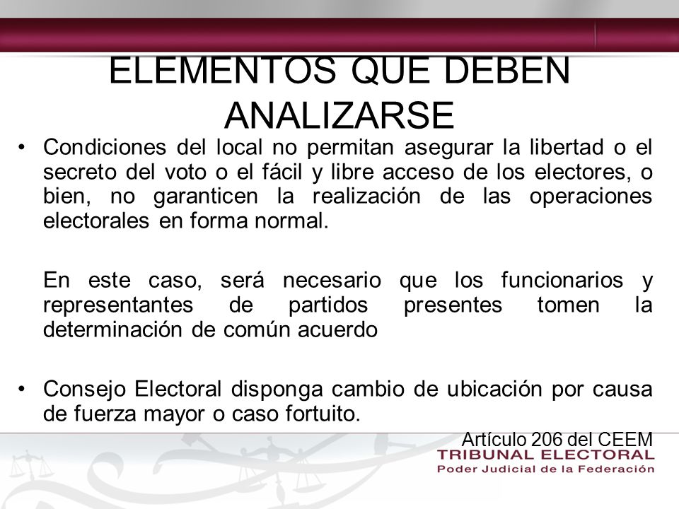 ELEMENTOS QUE DEBEN ANALIZARSE