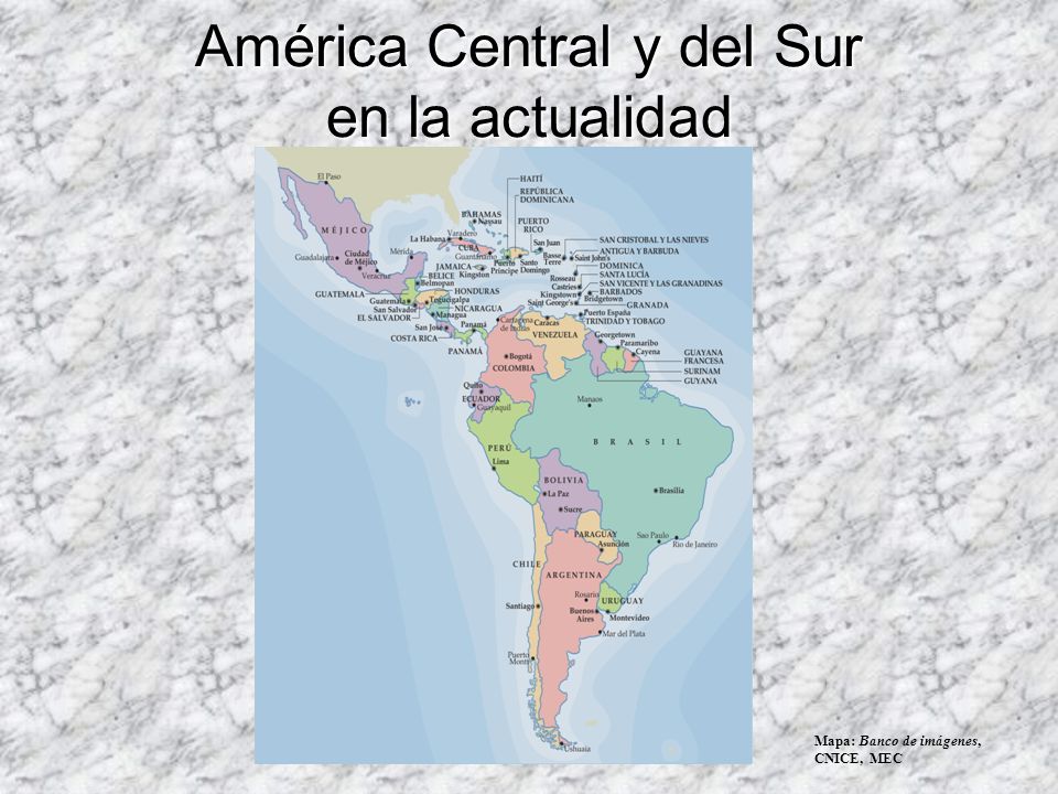América Central y del Sur en la actualidad