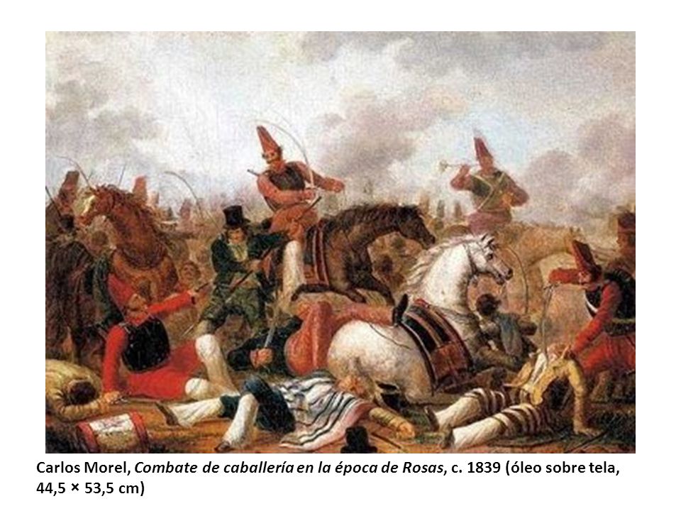 Carlos Morel, Combate de caballería en la época de Rosas, c