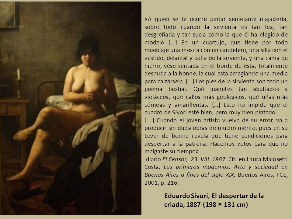 Eduardo Sívori, El despertar de la criada, 1887 (198 × 131 cm)
