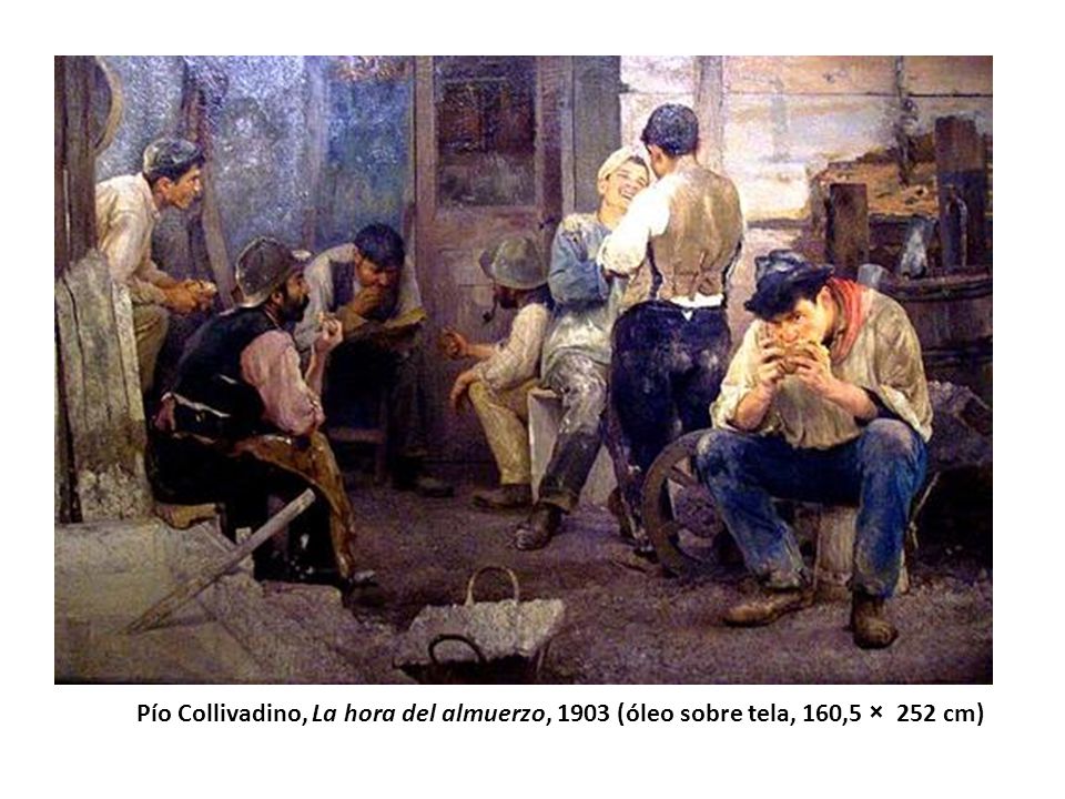 Pío Collivadino, La hora del almuerzo, 1903 (óleo sobre tela, 160,5 × 252 cm)