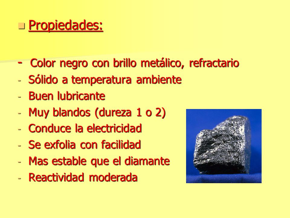 - Color negro con brillo metálico, refractario
