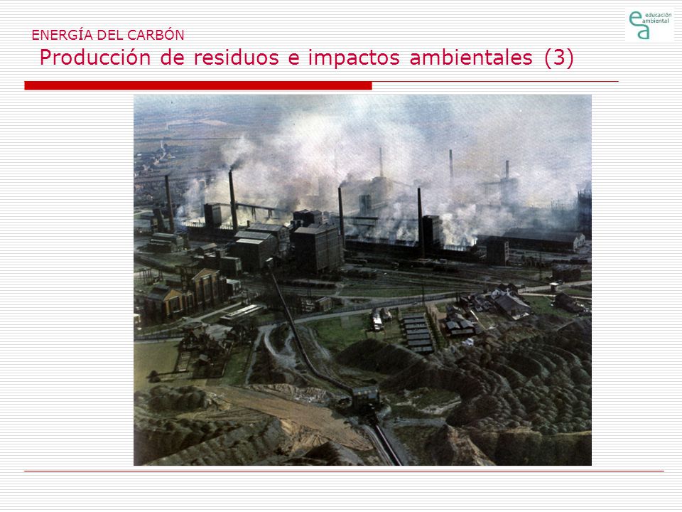 ENERGÍA DEL CARBÓN Producción de residuos e impactos ambientales (3)