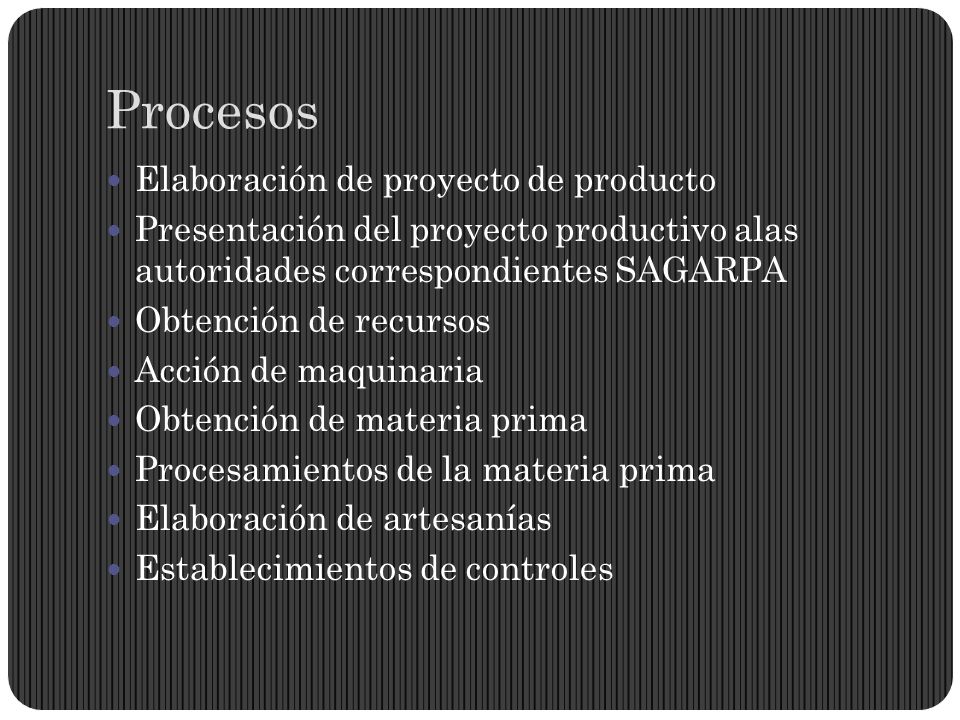 Procesos Elaboración de proyecto de producto