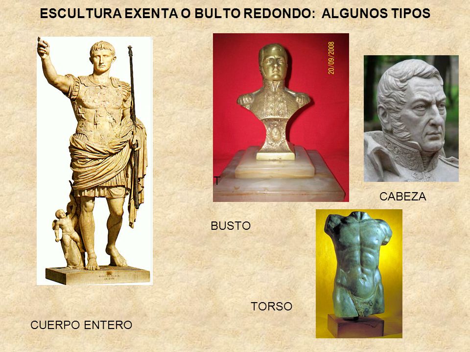 ESCULTURA EXENTA O BULTO REDONDO: ALGUNOS TIPOS