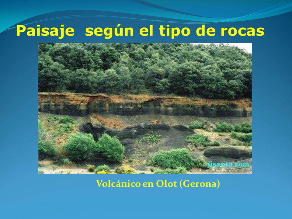 Paisaje según el tipo de rocas