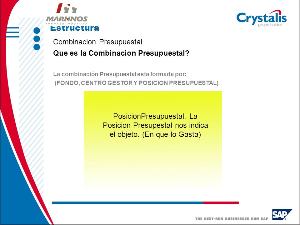 Estructura Combinacion Presupuestal
