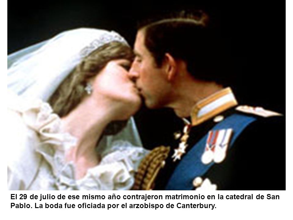 El 29 de julio de ese mismo año contrajeron matrimonio en la catedral de San Pablo.