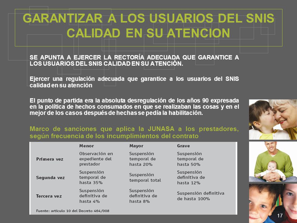 GARANTIZAR A LOS USUARIOS DEL SNIS CALIDAD EN SU ATENCION