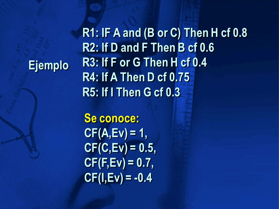 R1: IF A and (B or C) Then H cf 0.8