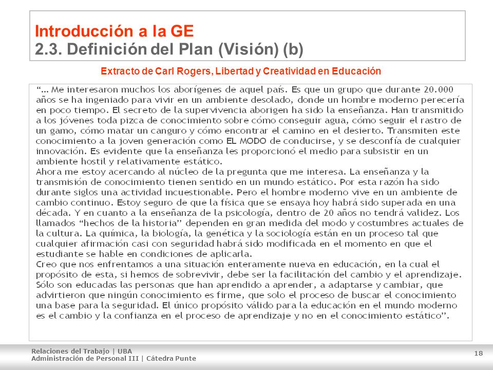 Introducción a la GE 2.3. Definición del Plan (Visión) (b)