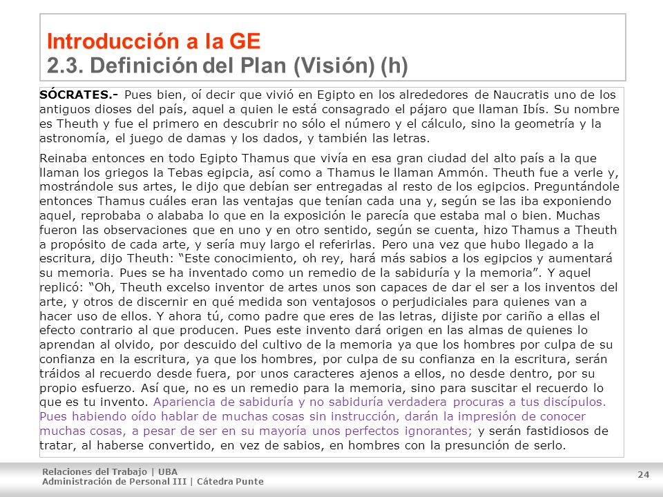 Introducción a la GE 2.3. Definición del Plan (Visión) (h)