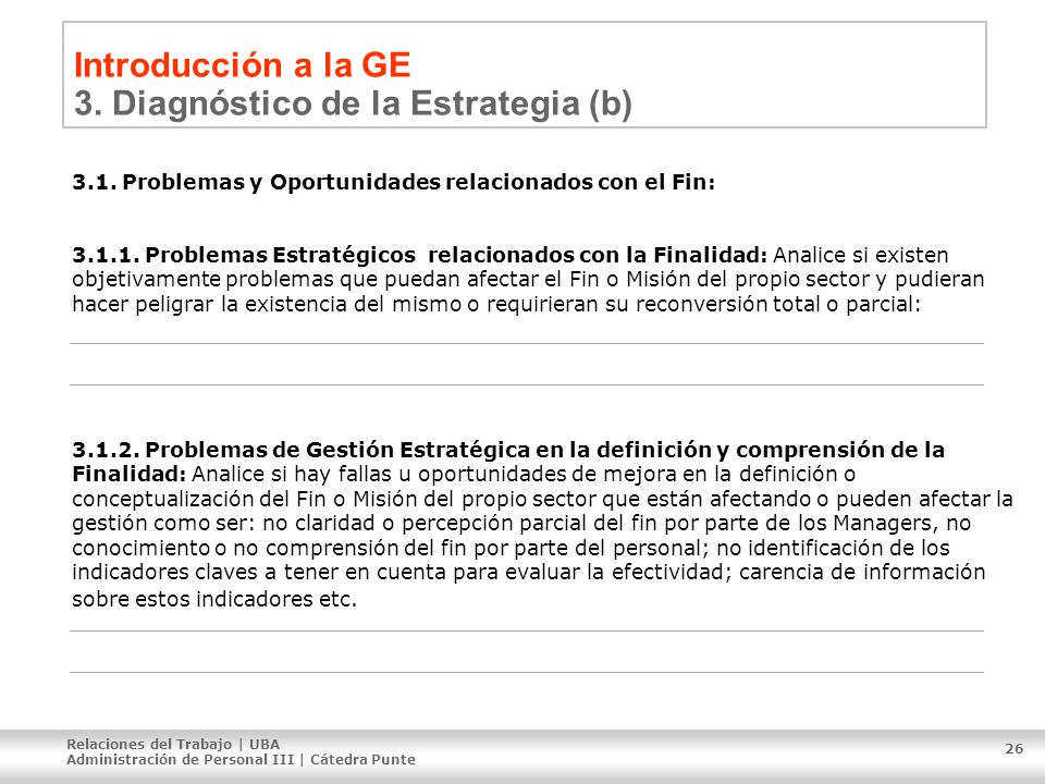 Introducción a la GE 3. Diagnóstico de la Estrategia (b)
