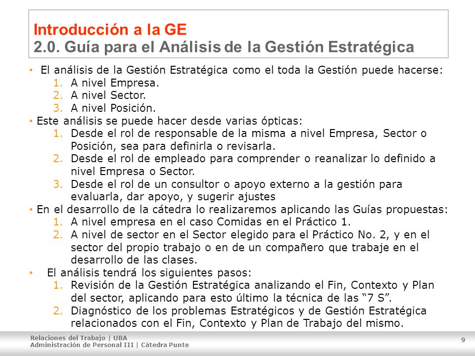 Introducción a la GE 2.0. Guía para el Análisis de la Gestión Estratégica