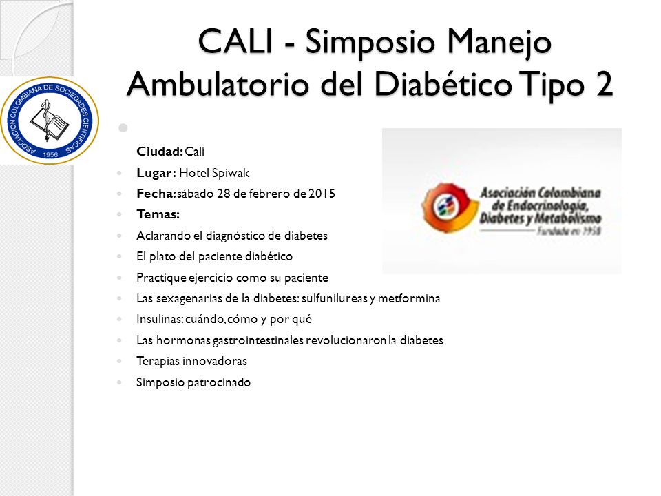CALI - Simposio Manejo Ambulatorio del Diabético Tipo 2