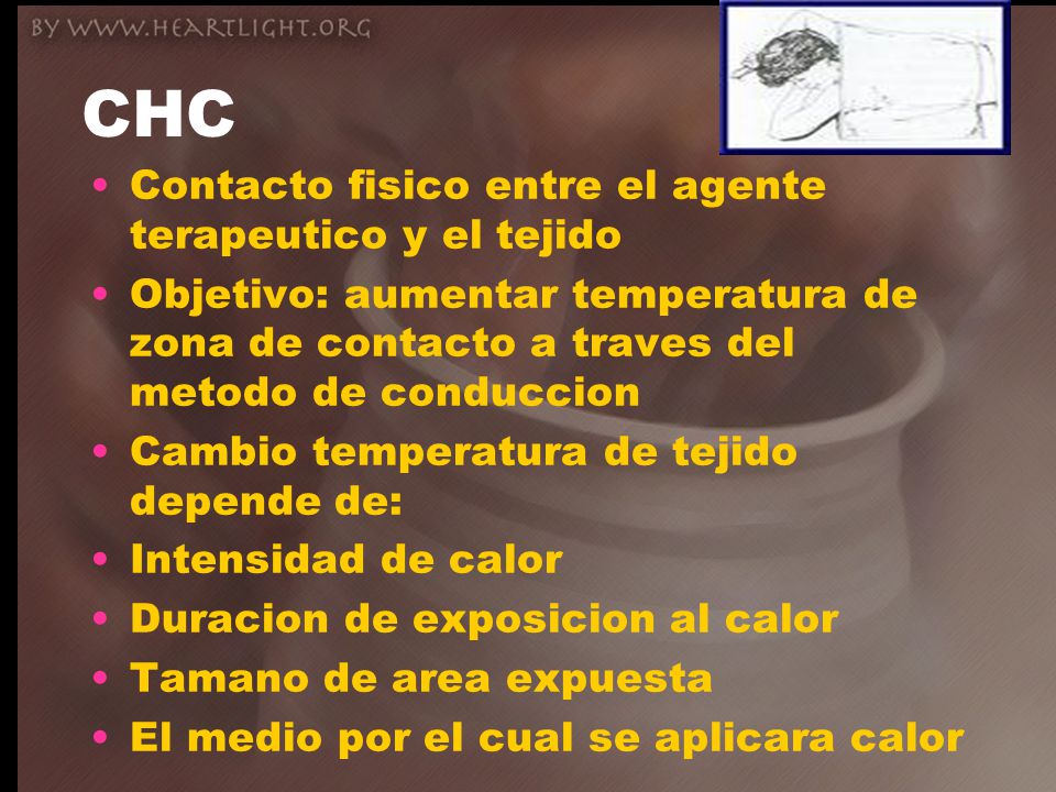 CHC Contacto fisico entre el agente terapeutico y el tejido