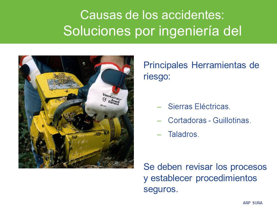 Causas de los accidentes: Soluciones por ingeniería del proceso.