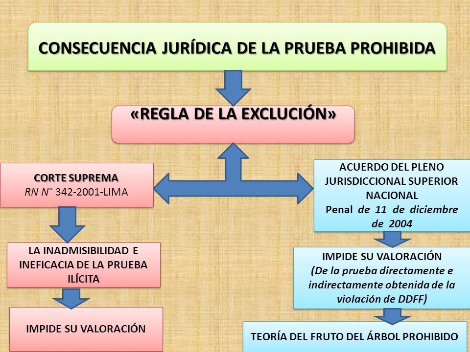 CONSECUENCIA JURÍDICA DE LA PRUEBA PROHIBIDA «REGLA DE LA EXCLUCIÓN»