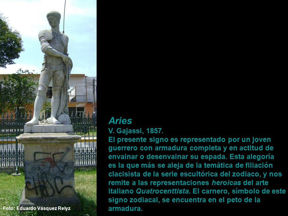 Aries V. Gajassi, El presente signo es representado por un joven