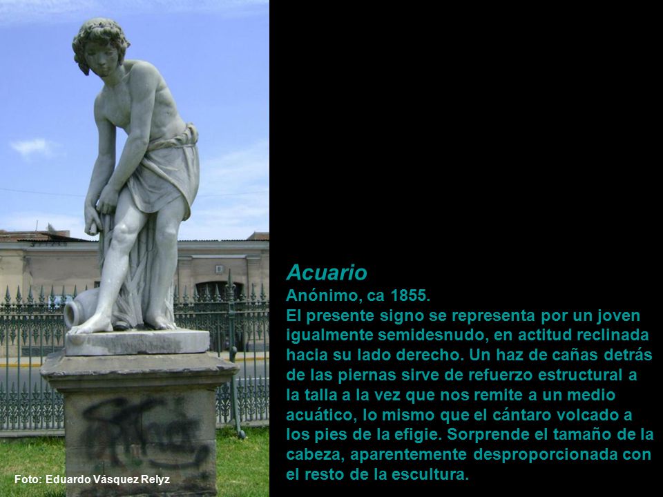 Acuario Anónimo, ca El presente signo se representa por un joven