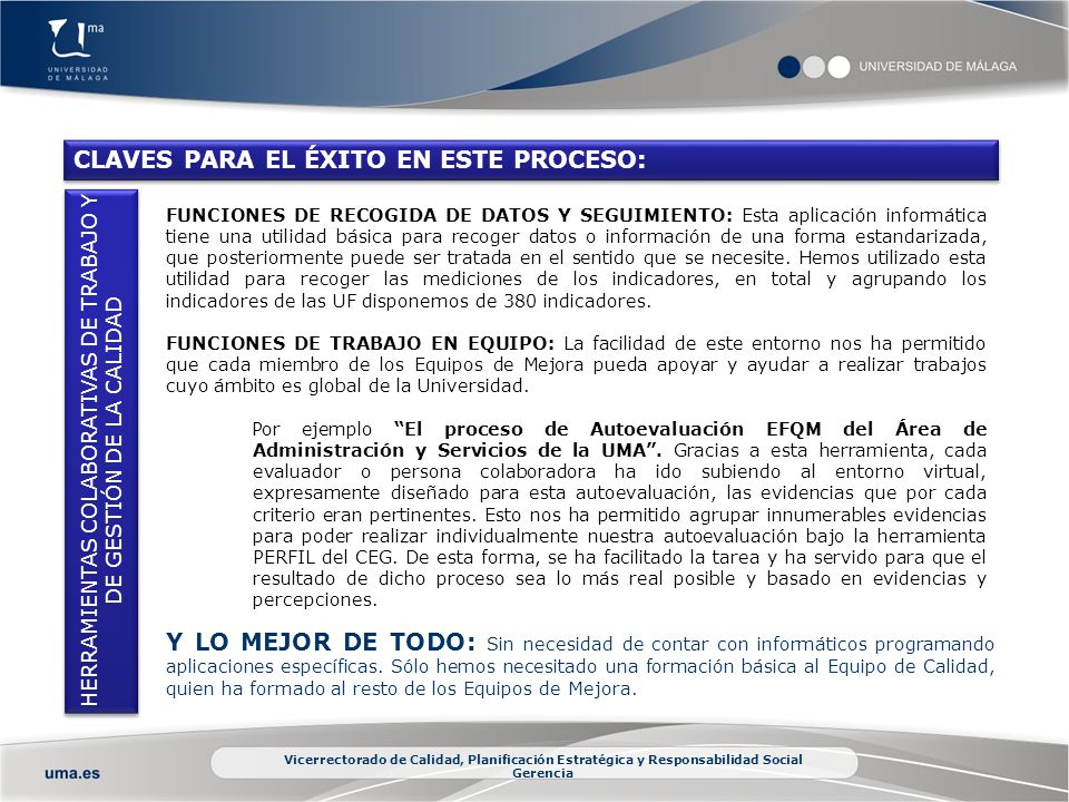 HERRAMIENTAS COLABORATIVAS DE TRABAJO Y DE GESTIÓN DE LA CALIDAD