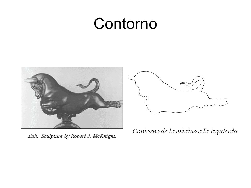 Contorno Contorno de la estatua a la izquierda