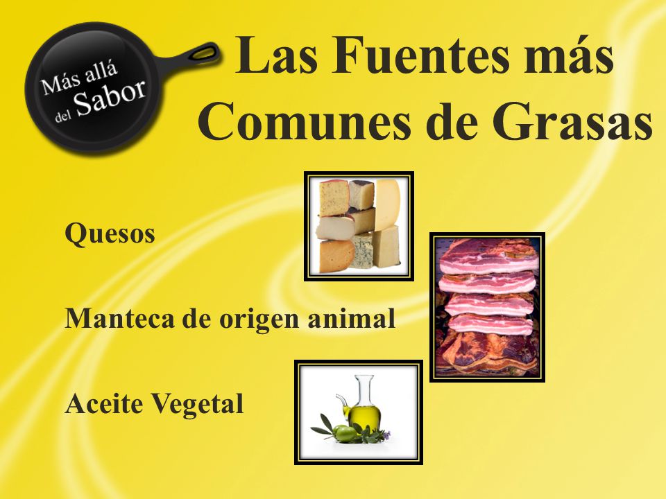 Las Fuentes más Comunes de Grasas
