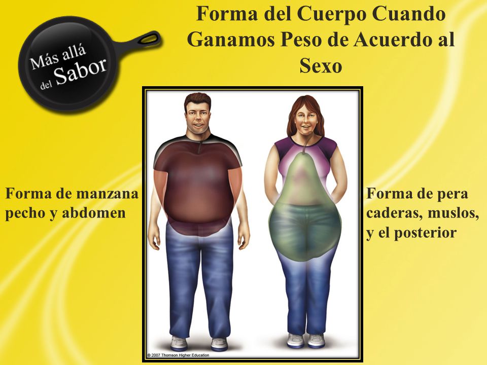 Forma del Cuerpo Cuando Ganamos Peso de Acuerdo al Sexo
