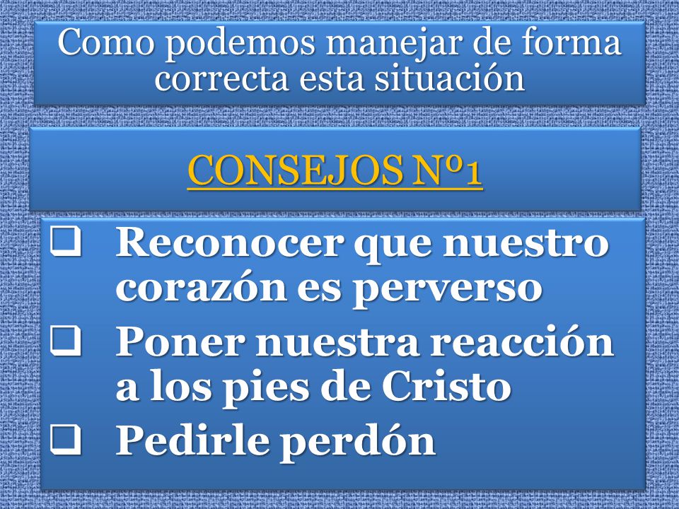 Como podemos manejar de forma correcta esta situación