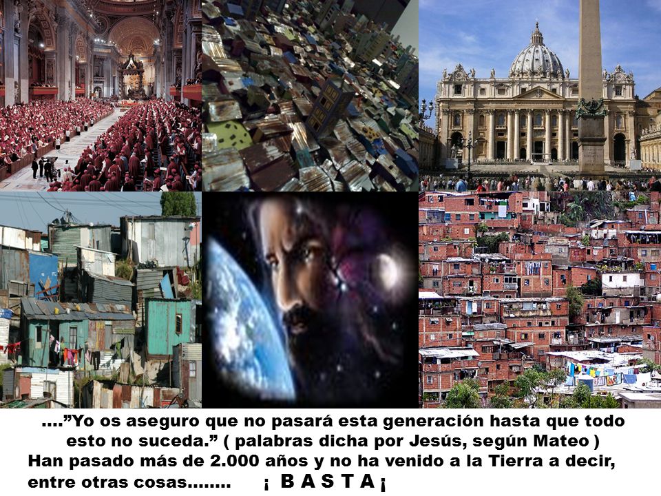 .... Yo os aseguro que no pasará esta generación hasta que todo esto no suceda. ( palabras dicha por Jesús, según Mateo )