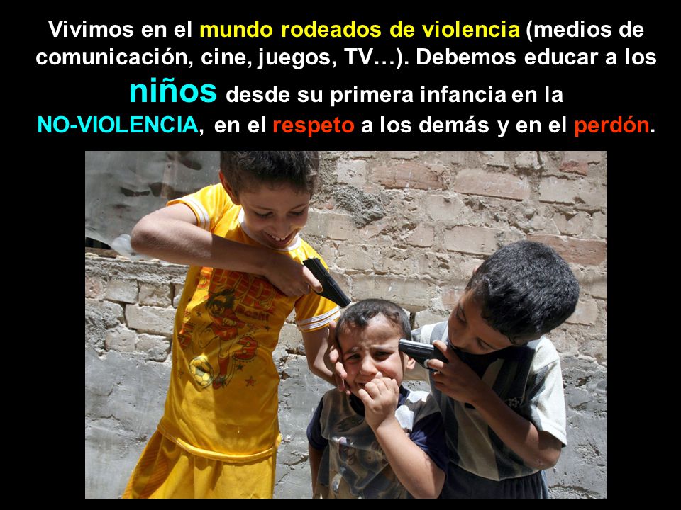 NO-VIOLENCIA, en el respeto a los demás y en el perdón.