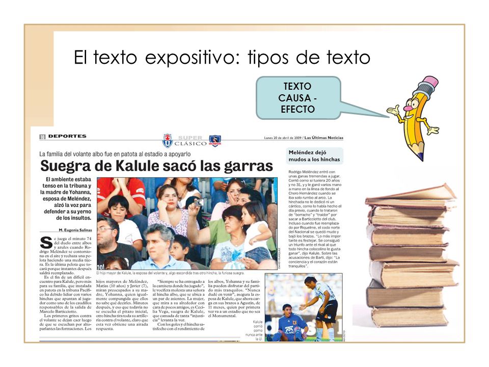 El texto expositivo: tipos de texto