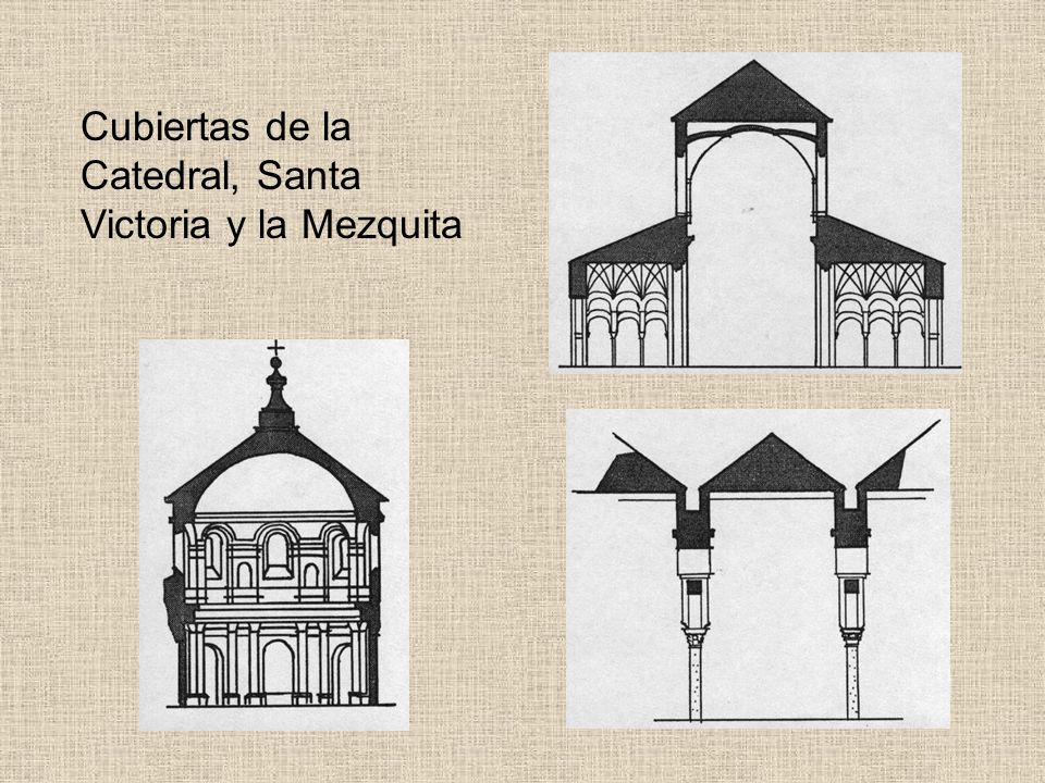 Cubiertas de la Catedral, Santa Victoria y la Mezquita