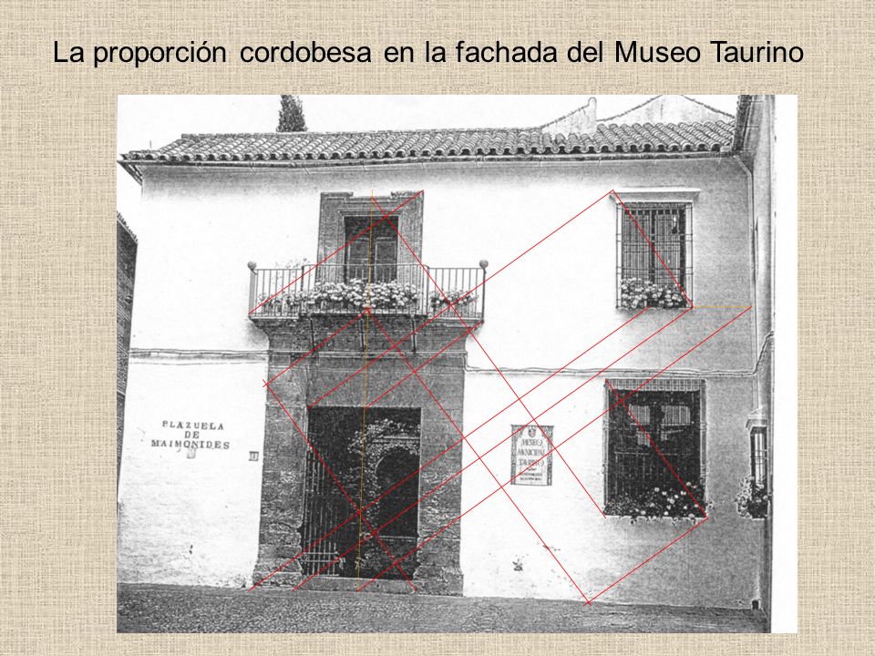 La proporción cordobesa en la fachada del Museo Taurino