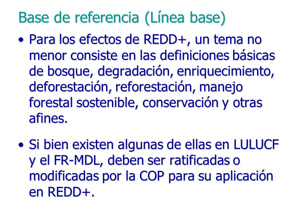 Base de referencia (Línea base)