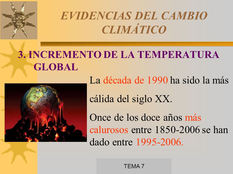 EVIDENCIAS DEL CAMBIO CLIMÁTICO