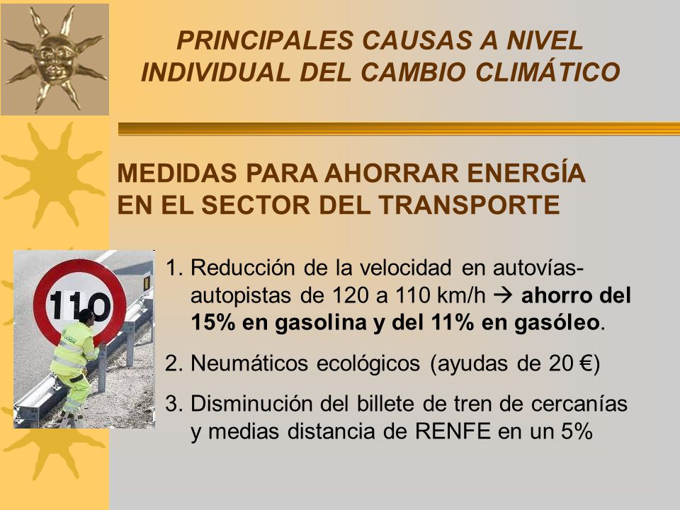 PRINCIPALES CAUSAS A NIVEL INDIVIDUAL DEL CAMBIO CLIMÁTICO