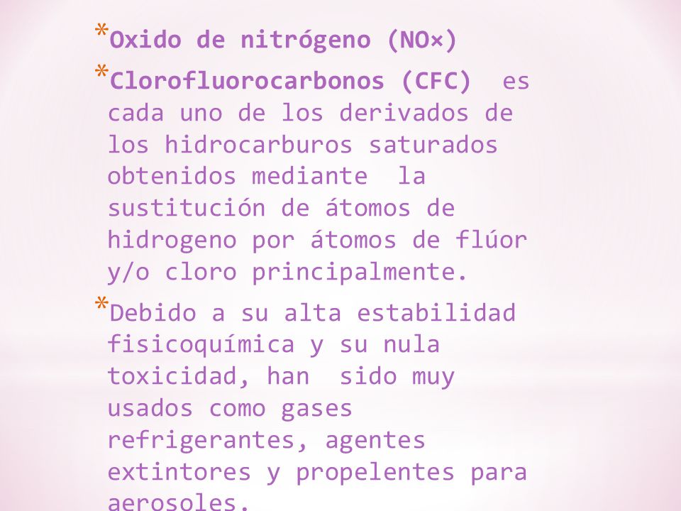 Oxido de nitrógeno (NO×)