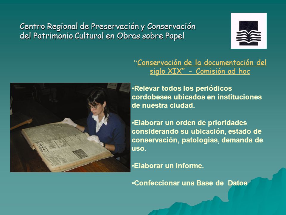 Conservación de la documentación del siglo XIX - Comisión ad hoc