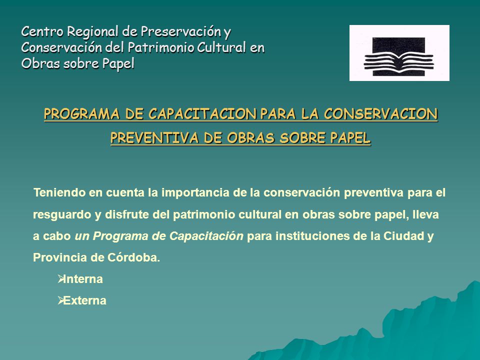 Centro Regional de Preservación y Conservación del Patrimonio Cultural en Obras sobre Papel