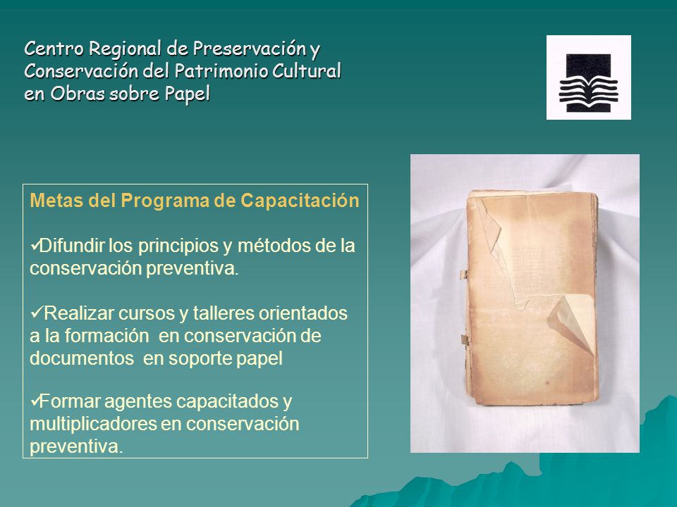 Centro Regional de Preservación y Conservación del Patrimonio Cultural en Obras sobre Papel