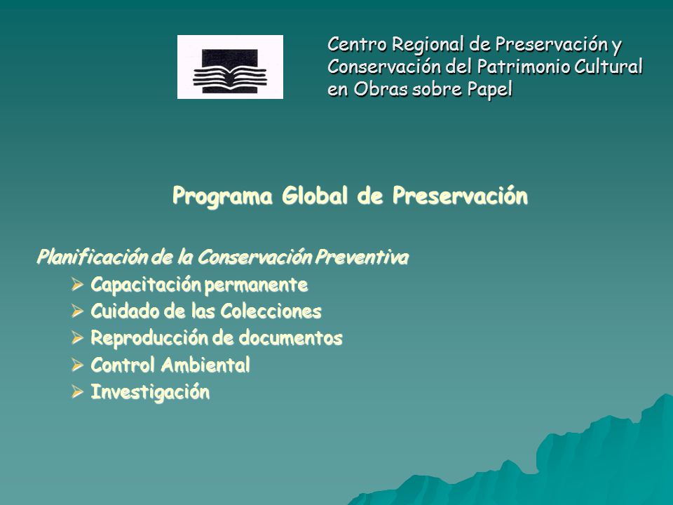 Centro Regional de Preservación y Conservación del Patrimonio Cultural en Obras sobre Papel