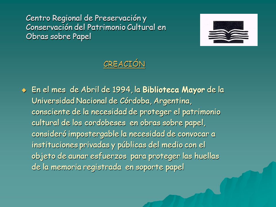 Centro Regional de Preservación y Conservación del Patrimonio Cultural en Obras sobre Papel