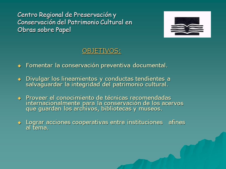 Centro Regional de Preservación y Conservación del Patrimonio Cultural en Obras sobre Papel