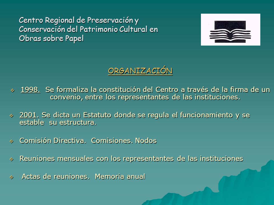 Centro Regional de Preservación y Conservación del Patrimonio Cultural en Obras sobre Papel