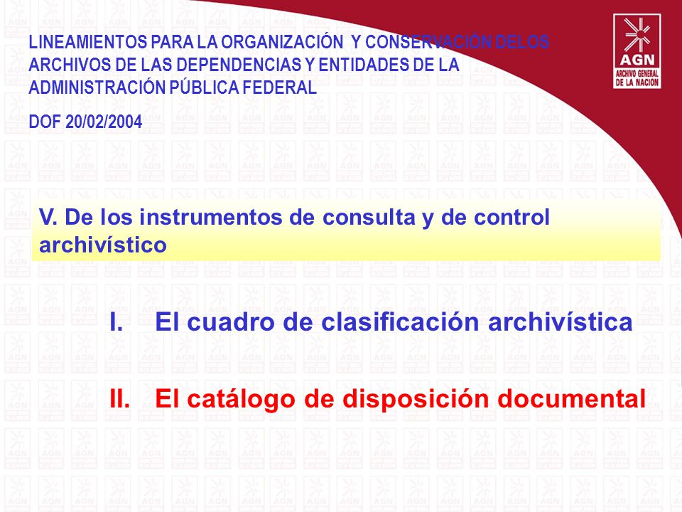 El cuadro de clasificación archivística