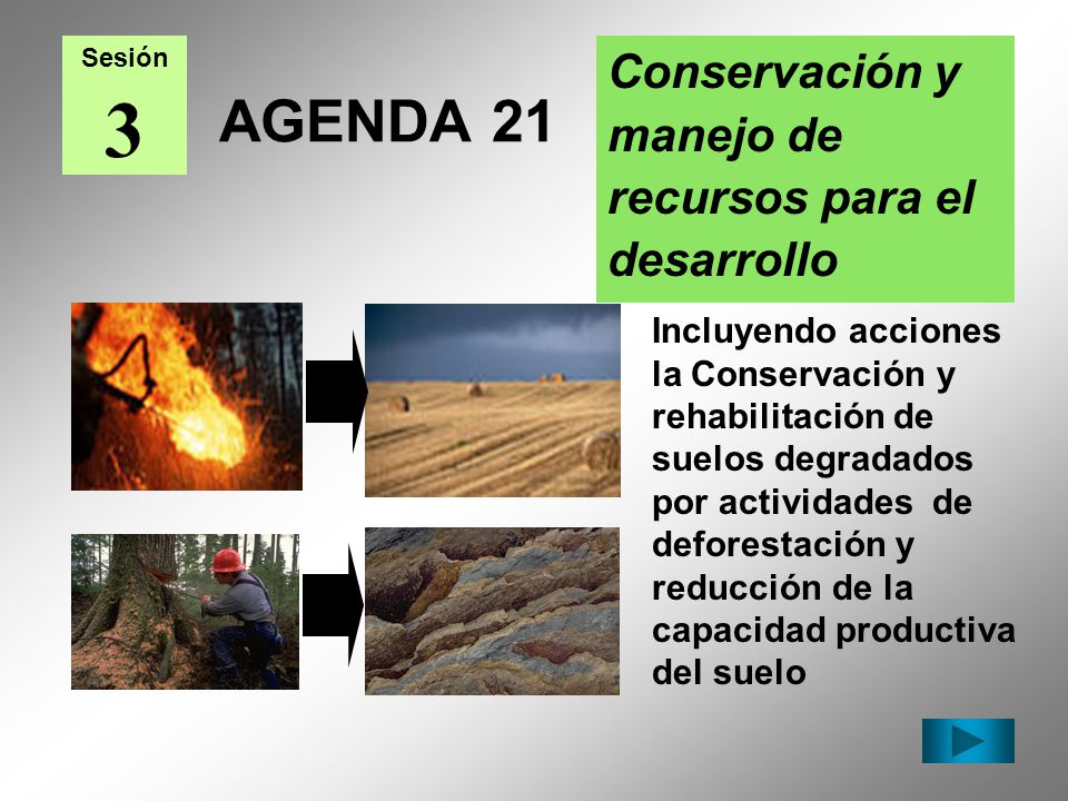 3 AGENDA 21 Conservación y manejo de recursos para el desarrollo
